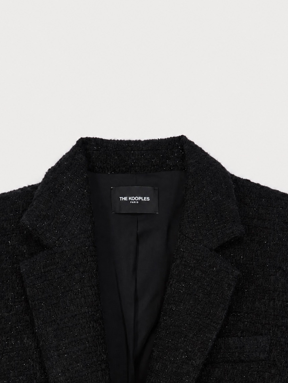 NWOT The Kooples Black Tweed Taylored Blazer Office Chic Career Quiet Luxury 34 - Picture 5 of 12